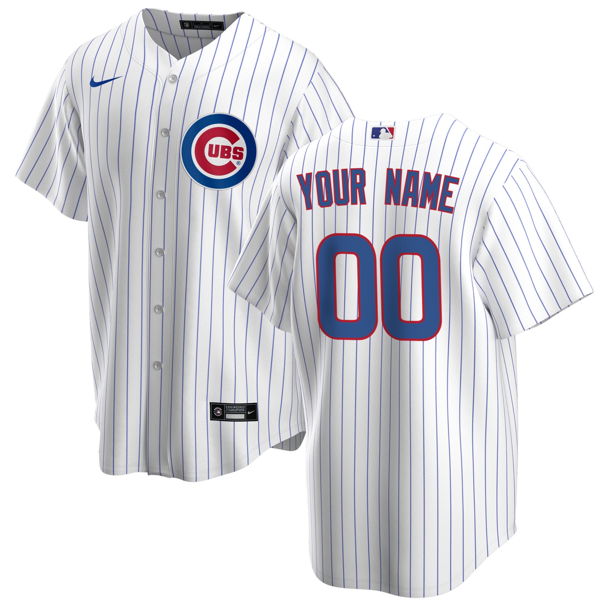 Youth Chicago Cubs Nike White Home Replica Custom Jersey