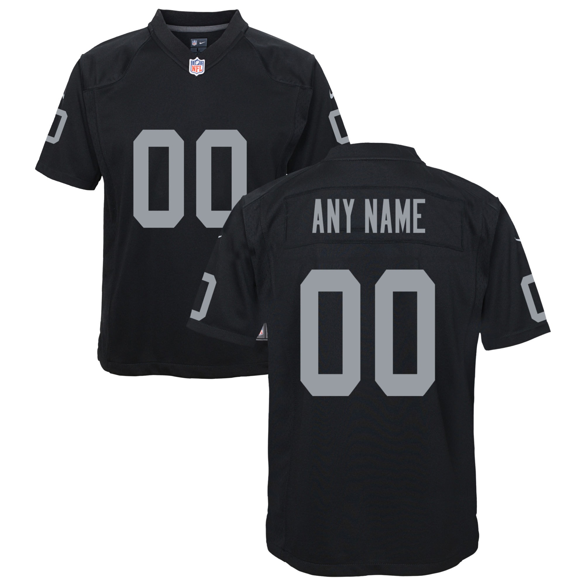 Youth Nike Las Vegas Raiders Black Custom Game Jersey