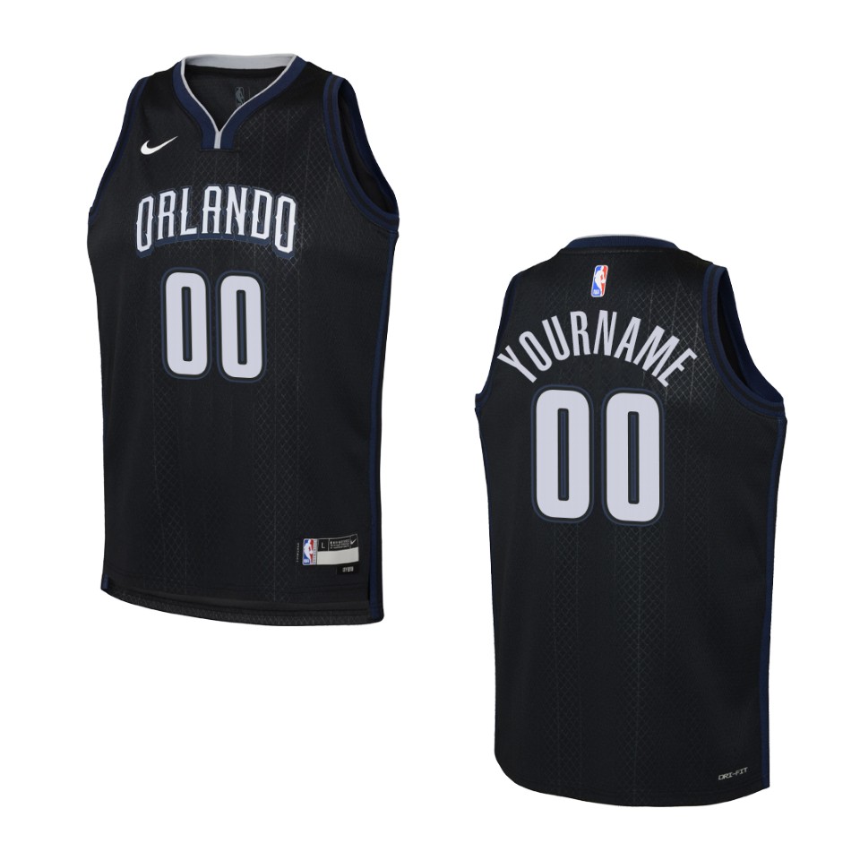 Youth Orlando Magic 2022-23 City Edition Custom Black Jersey
