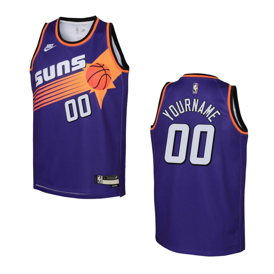 Youth Phoenix Suns 2022-23 Classic Edition Custom Purple Jersey