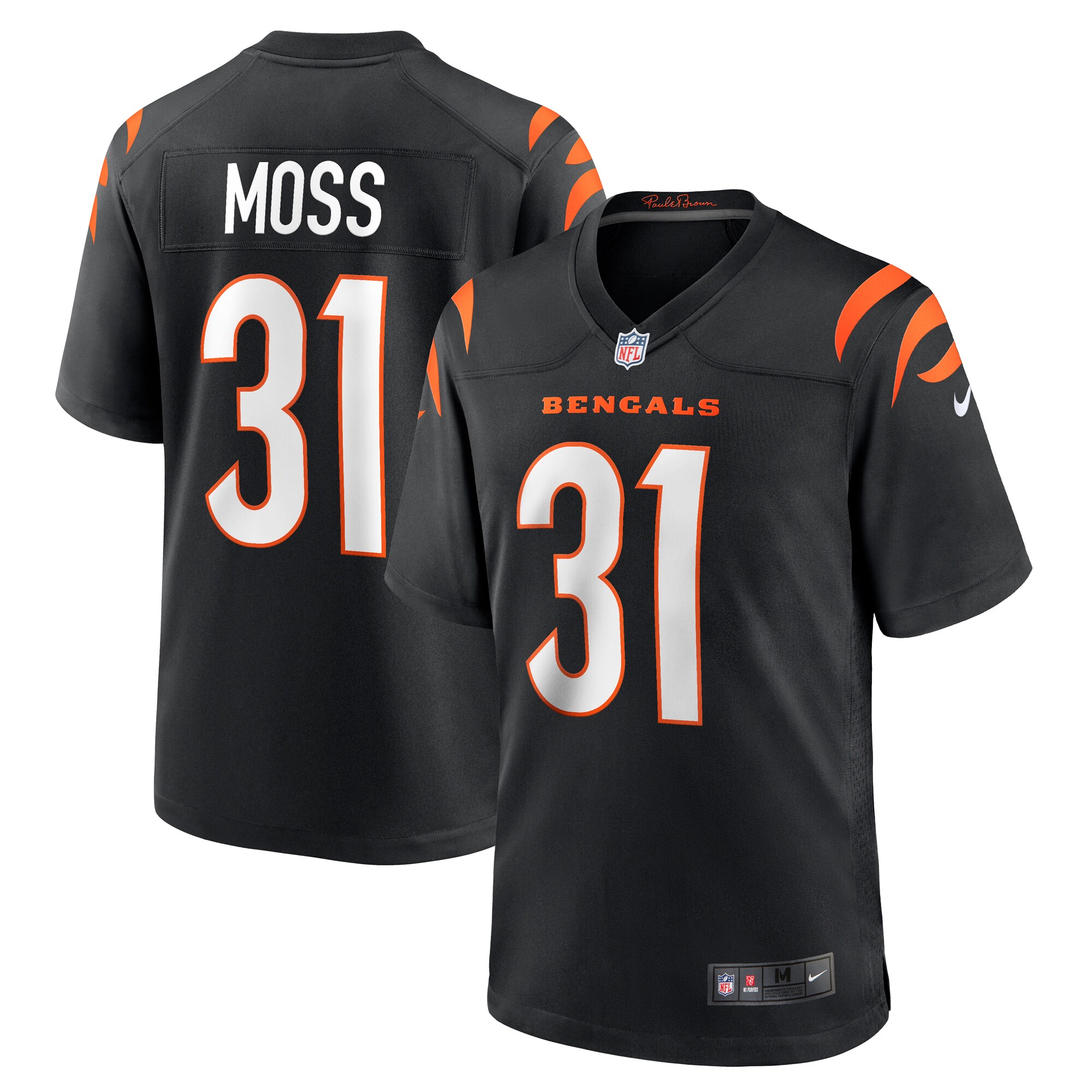 Zack Moss Cincinnati Bengals Nike  Game Jersey -  Black
