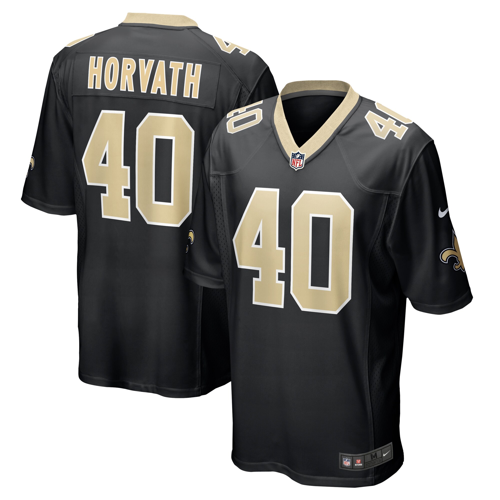 Zander Horvath New Orleans Saints Nike  Game Jersey -  Black