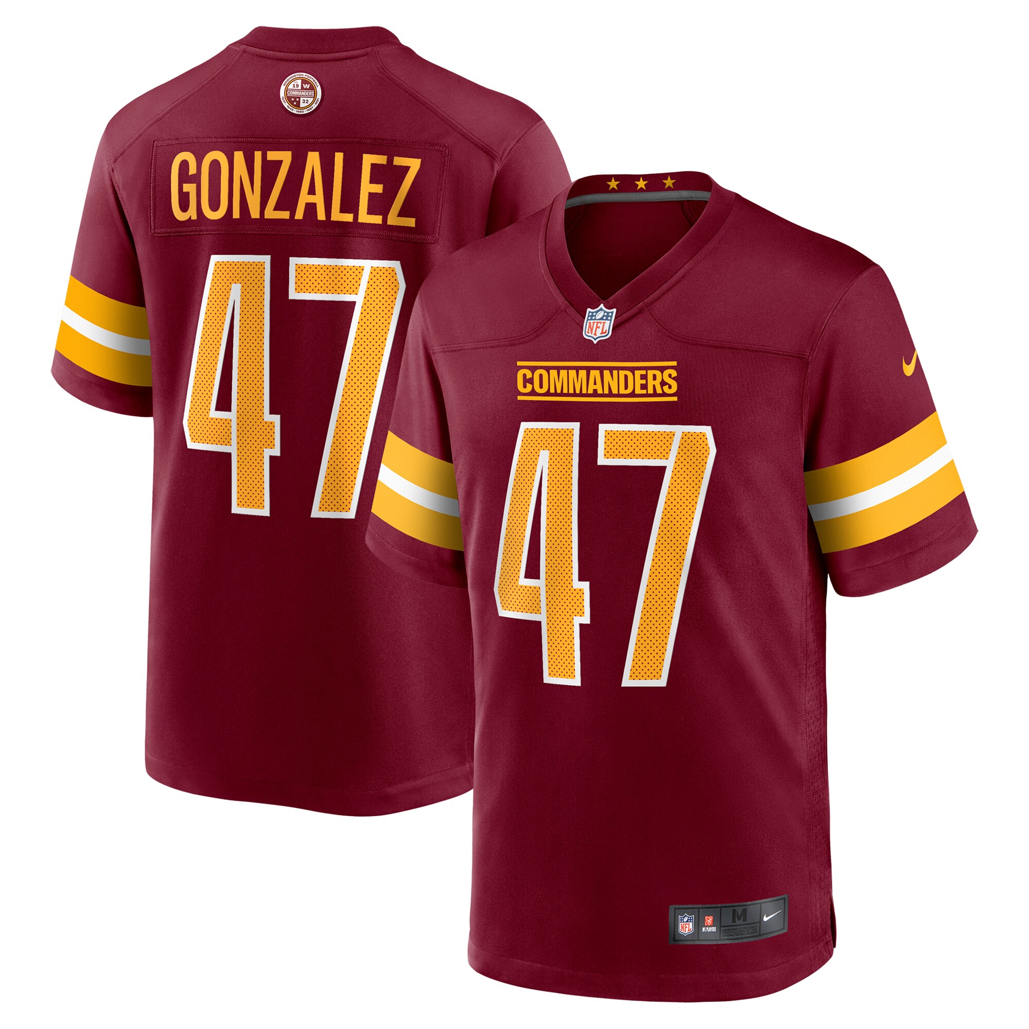 Zane Gonzalez Washington Commanders Nike  Game Jersey -  Burgundy