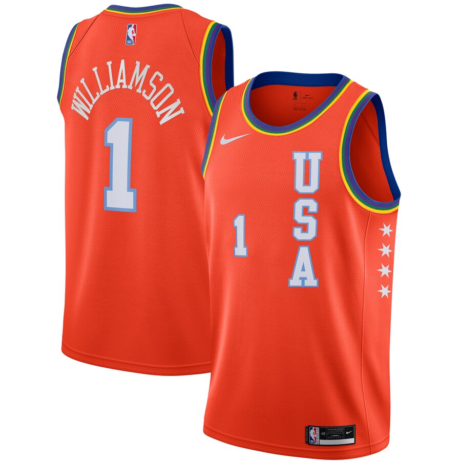Zion Williamson Nike 2020 Rising Stars Game Swingman Finished Jersey - Orange