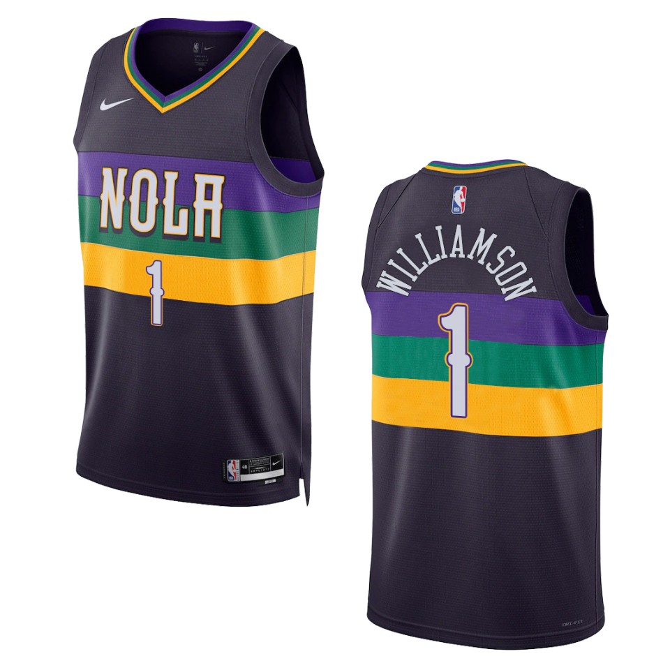 Zion Williamson Purple City Edition 2022-23 New Orleans Pelicans Swingman Jersey